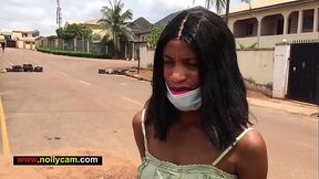 Lonely ebony whore gets fingered and fucked hard
