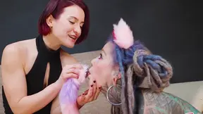 Tattooed Cat-Girl Submits Fully Under Dominatrix's Commanding Whip