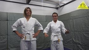 Samantha vs Kim judo gi match