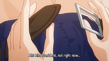 Cartoon chick in school uniform is eager to have sex with her best friend instead of studying