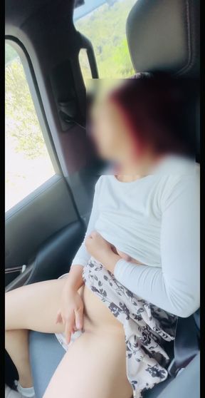 Car sex with amateur pinay fingering herself