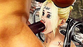 Masked man fucks hard two cuffed college girls in the basement