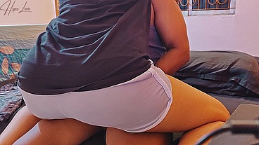 Horny Step Mom Rides Stepson's Big Dick. Hardcore sex