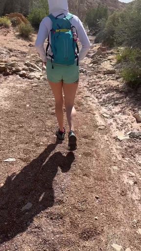 Wild Mountain Flash - Topless Tease on Remote Kyrgyzstan Trail, No Rules
