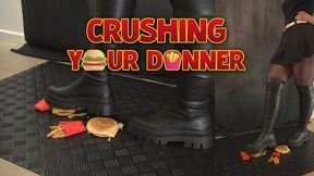 Crushing Your Dinner in High Fall Boots - Junk Food (45 Double Version) - TamyStarly - Cock Balls Crush Trample, Shoejob, Bootjob, CBT, Ballbusting, Trampling, Stomping