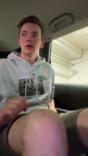 Public butt plug fun with a twink