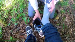 Twink Takes Off DC Shoes Smelly Socks and Sucks Bare Feet