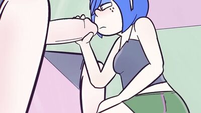 Check out this cartoon MILF with massive tits getting fucked under the table