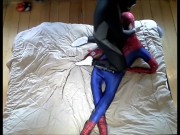 frogman with bound cock humps dummy spiderman