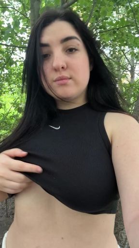 OnlyFans teen showcases her perky tits