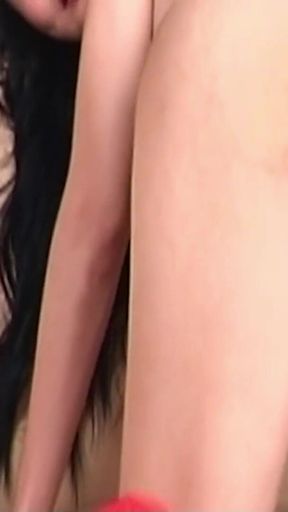 Asian Shemale Seduced by Guys and Fucked in Extremely Tight Asshole