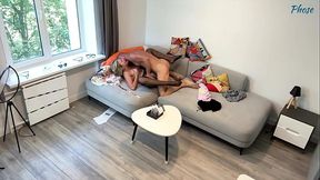 Cheating Wife Couldn'_t Wait For Husband To Leave So She Could Get Her Young Lover Over To Fuck