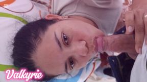 Beautiful girl sucking rich