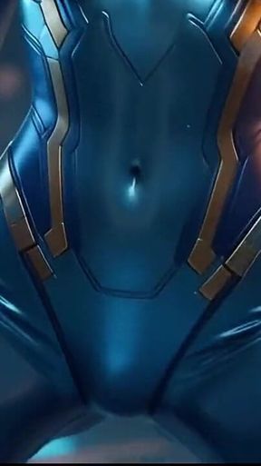 Samus Aran Zero Suit Tease - Open Zipper, Wet Suit and Chest Squeeze