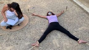 Tied Spreadeagle During Yoga Class: Is This Really A New Technique??