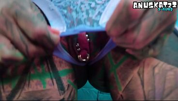 Tattooed porn star gets creampied after a steamy interview