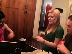 It's a poker party and these bitches are about to lose their shirts