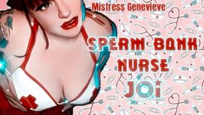 Sperm Bank Nurse gives teasing JOI