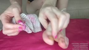 Taking Nail Polish off- Showing off Feet