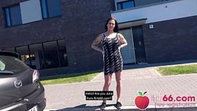 FILTHY tattoo MILF Julia Exclusiv enjoys a young cock THRASHING her twat! (ENGLISH) Flirts66.com