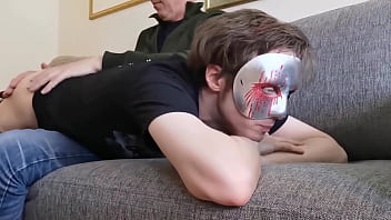 Amateurboy gets his first caning - bloopercam