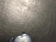【射精シーン抜粋手元動画】お尻にエネマグラいれて寸止め精液おもらしでおちんぽみるくしぼり