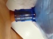 fat cock 23/6 greedily fucks bootle and stuffs it with cum😯🤤😜