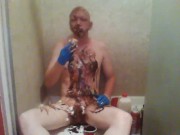 piggy messy feeding and stuffing for Mistress Lea