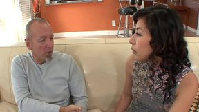 Stepdaughter Nicole Ferrera gets it on with her daddy in an intense hardcore BDSM session.