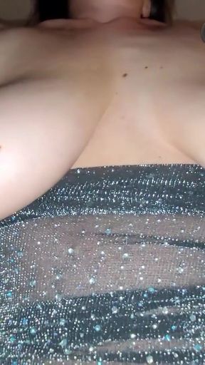 POV sexy milf with big jiggling breasts and big labia rides you, please cum all over me   Clip 3