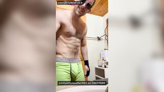 Monstrous Full salute and Pubic hair in Taut Undergarments