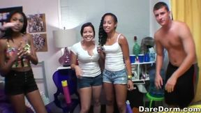 Latina Brunette Ignites Fiery Heat in a Dorm Play