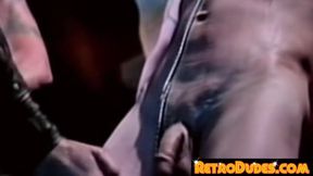 Young man obeys master in classic video
