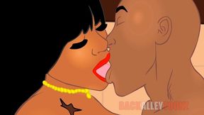 big black booty gets some bbc in her thick cartoon bubble butt