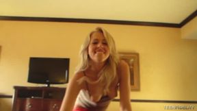 Hotel fuck with teen blonde