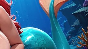 the mermaid who dreamed of walking on land found pleasure in a human’s embrace. ai generation