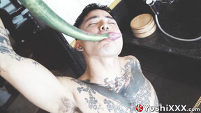 ”Deviant Yoshi Kawasaki is a big fan of tentacles while anal fucking himself”