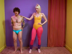 Naughty blonde femdom fetish hottie rams ass with strapon