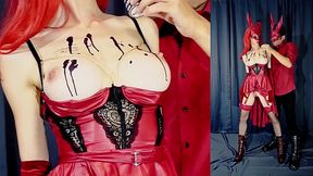 Halloween video part 1 - Hot wax on hot tits