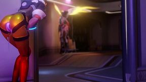 3d anime girl watches Tracer Watcher characters fuck and drips with juices