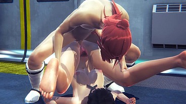 Kakegurui Hentai - Yumeko Jabami bareback in the floor in a subway - Japanese Asian Manga Anime Game Porn