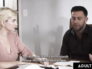 ADULT TIME - Skye Blue Fucks Her Bestie's Cheating Fiancee To Cure His Cold Feet! GERMAN SUBTITLES