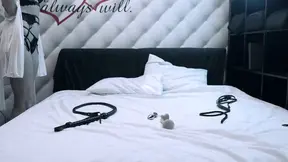 Curvy cutie slave girl wanks with buttplug in part 3