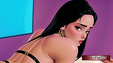 TS Bella's bubble butt big booty AI sex remix with Dante's bbc