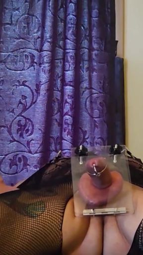 Mommy Inserts Urethral Plug into BIG COCK to deny orgasm and Loves EXTREME Whipping   Clip 1