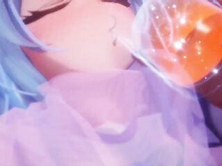 CG Comics Iwara - Having sex with Aqua sama in Love Hotel (Unity)