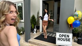 ”House hunting turns into a wild threesome!”