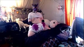 Diapered Pup Play session