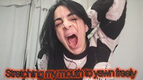 Stretching my mouth to yawn freely