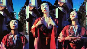 i fantasize about fucking a beautiful with a geisha - ai generation.